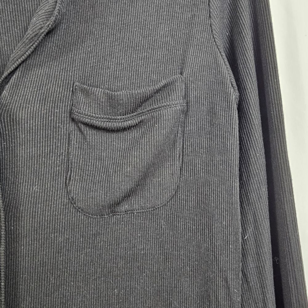 Skims Soft Lounge Ribbed Sleep Shirt in Onyx Black - Size XS - Picture 5 of 9
